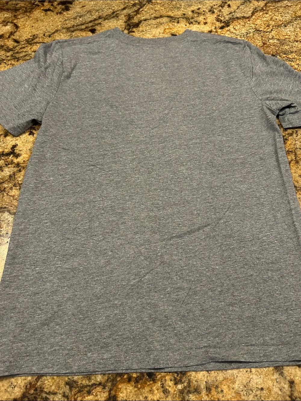 adidas Gray Tee with Orange Basketball Grid Graphic